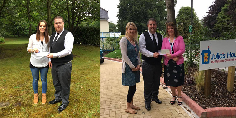 Crematorium donates over £3,000 to two local charities