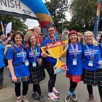 Crematorium Team's Charity Kiltwalk raises money for charity