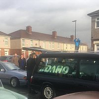 Friends of welder Damian ‘Damo’ Hennefer revved their engines at his funeral