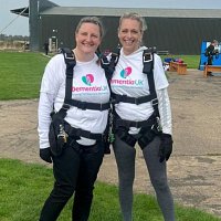 Parachute plunge for crematorium’s daring duo