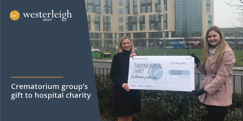 Crematorium group’s gift to hospital charity