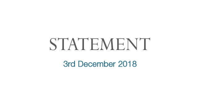 Statement - 3rd December 2018