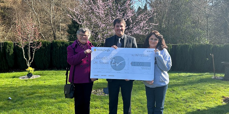 Forest of Dean Crematorium’s grand donation to bereavement charity